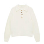 Fuzzy polo sweater