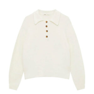 Fuzzy polo sweater